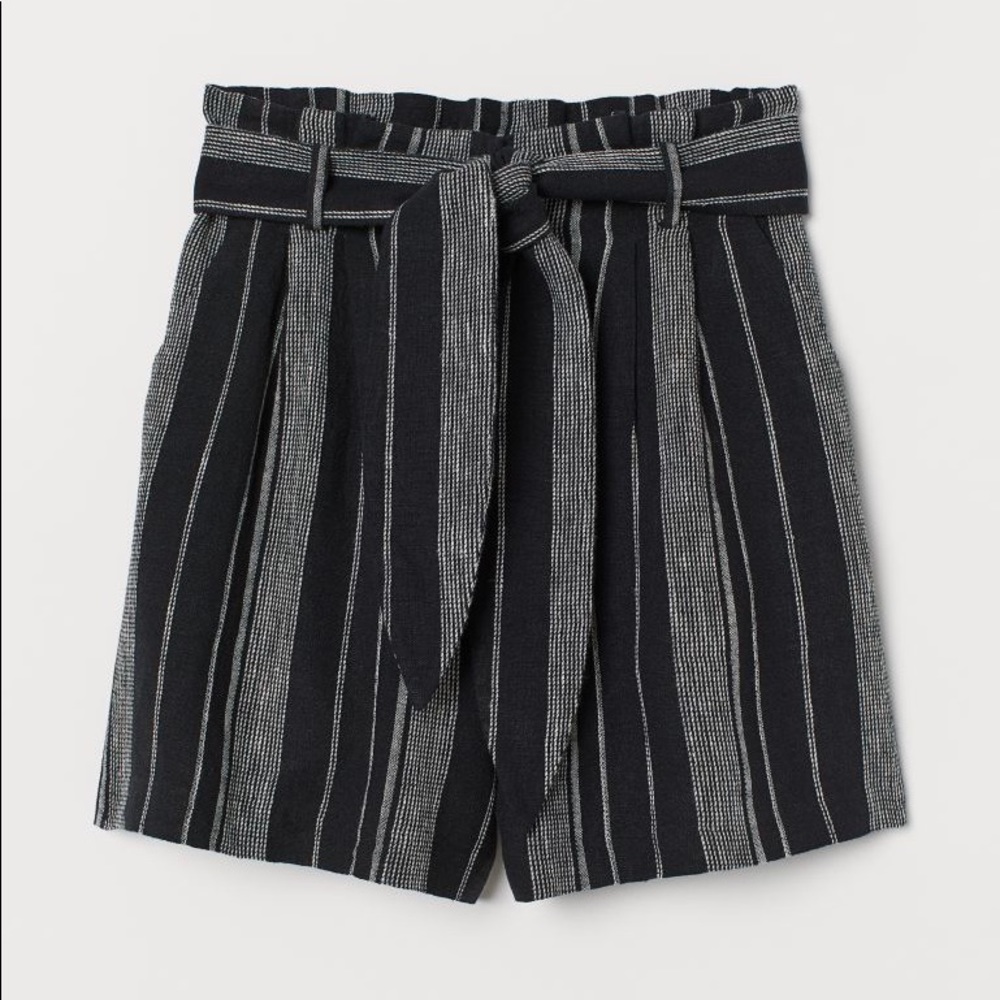 Striped Tie Shorts